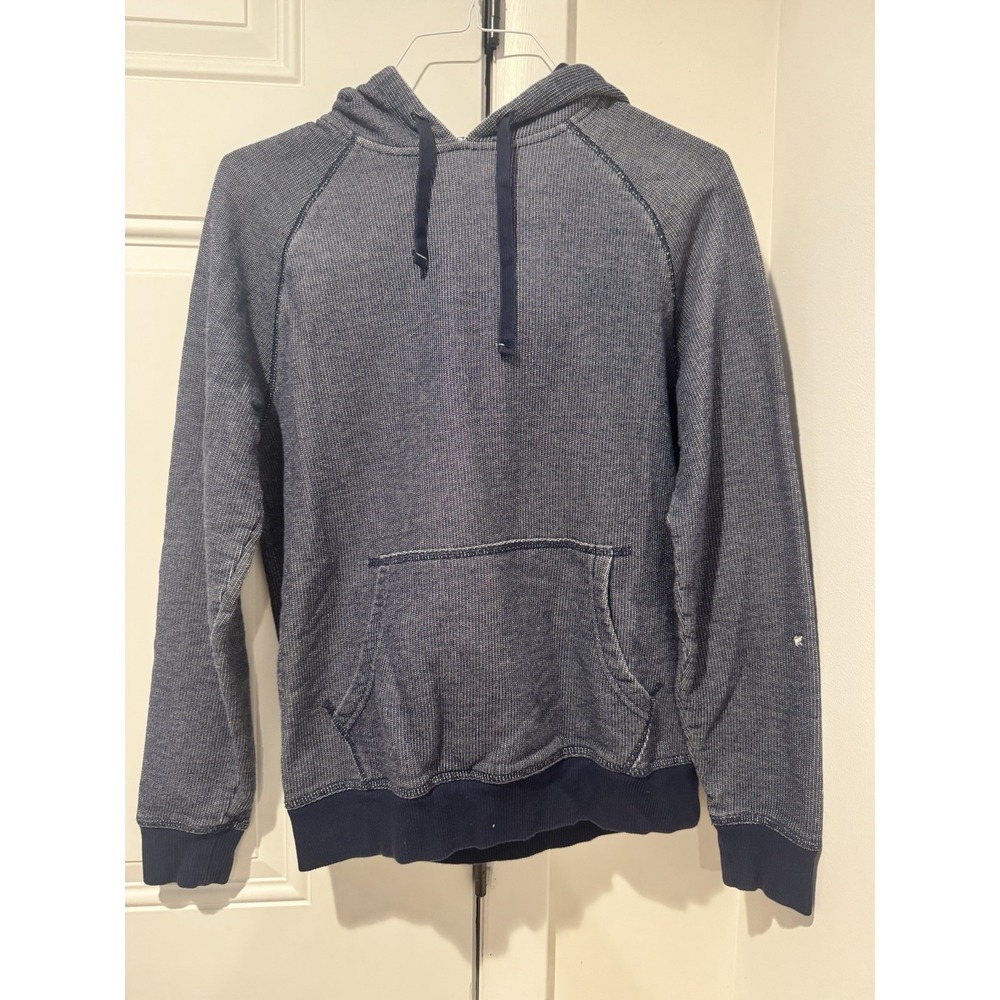 Brooks Brothers Navy Cotton Hoodie Women's S White Letters On Back Spellout